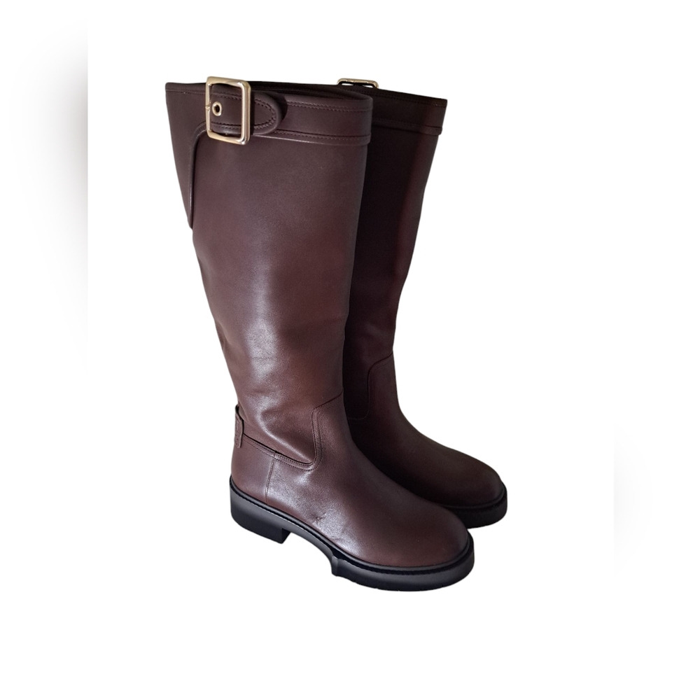 NEW COACH Lilli Leather Boots 8.5 B - Picture 2 of 12